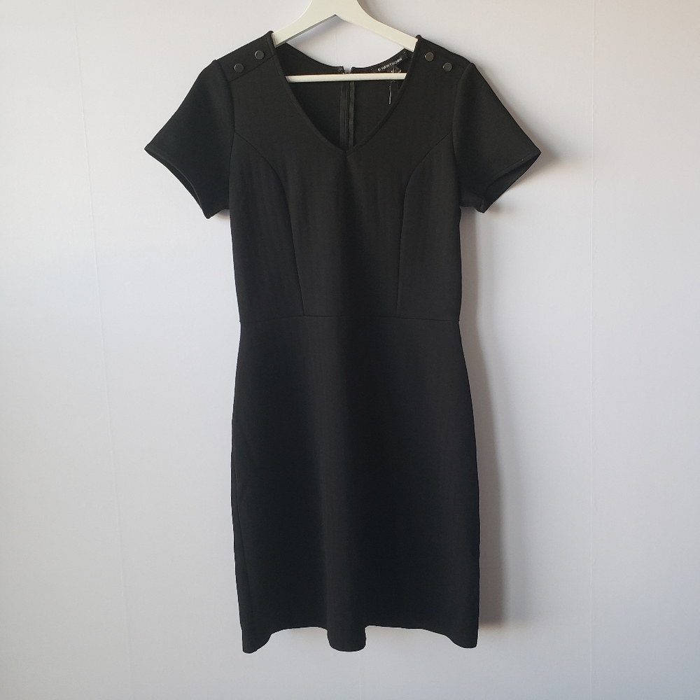 41 hawthorn stitch fix womens button detail black dress short sleeve LBD